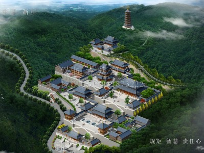 吴兴龙王寺古建规划设计布局图